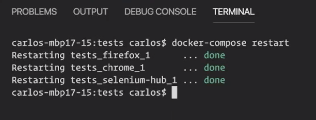 restarting and resetting a docker container