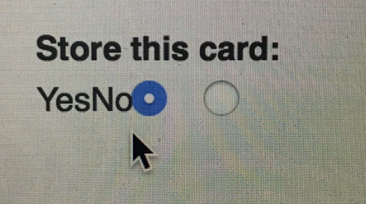 labels not aligned with radio buttons, making it unclear which option is for what