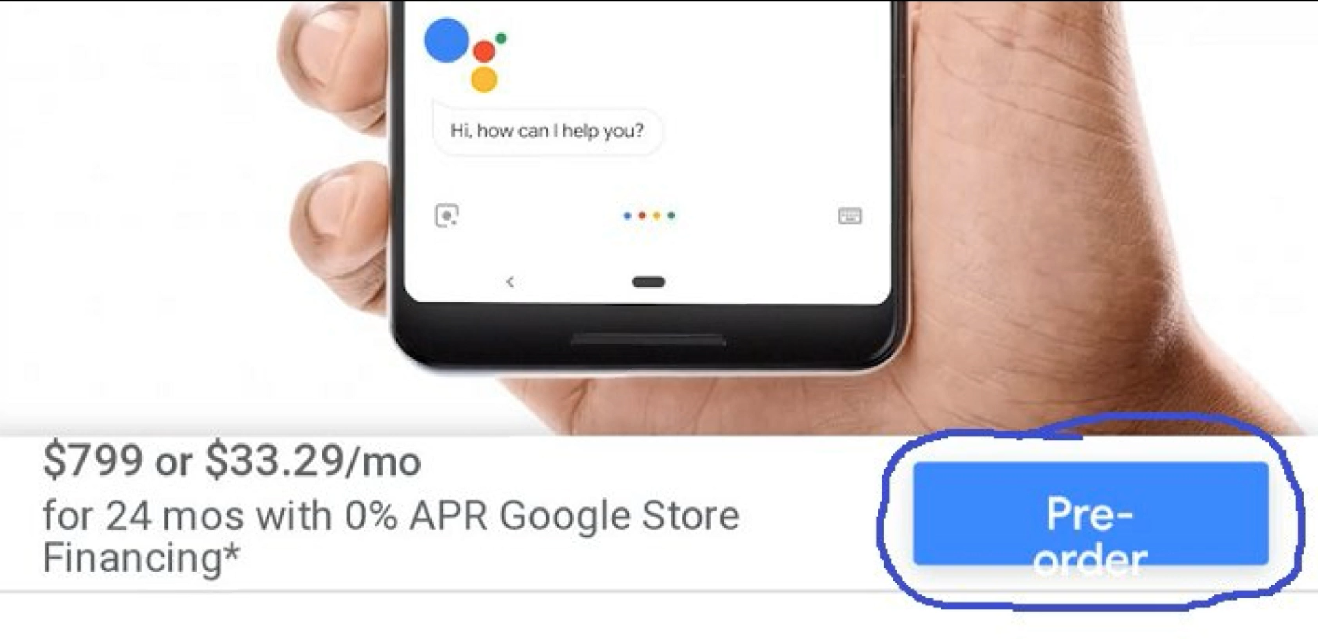 visual bug on Google where text spans off of the button.