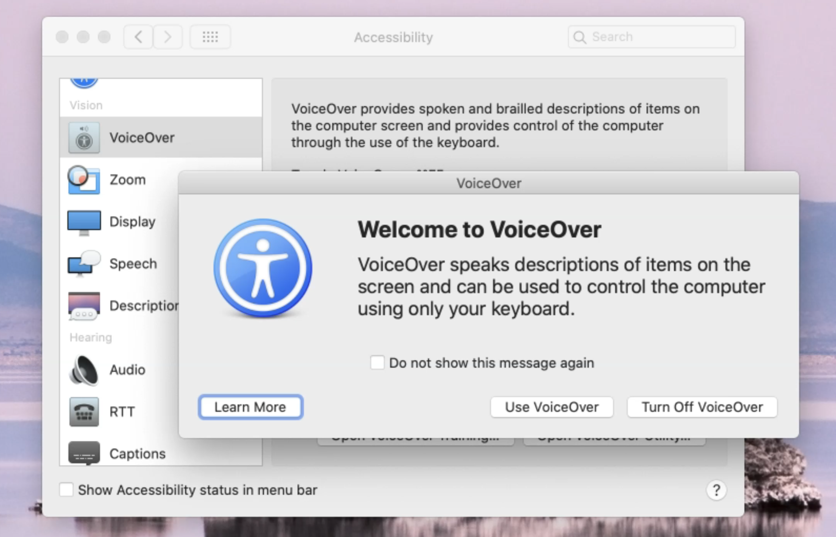 Welcome to VoiceOver popups